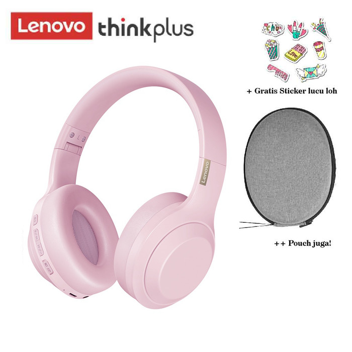 Headset Bluetooth Lenovo - Pink